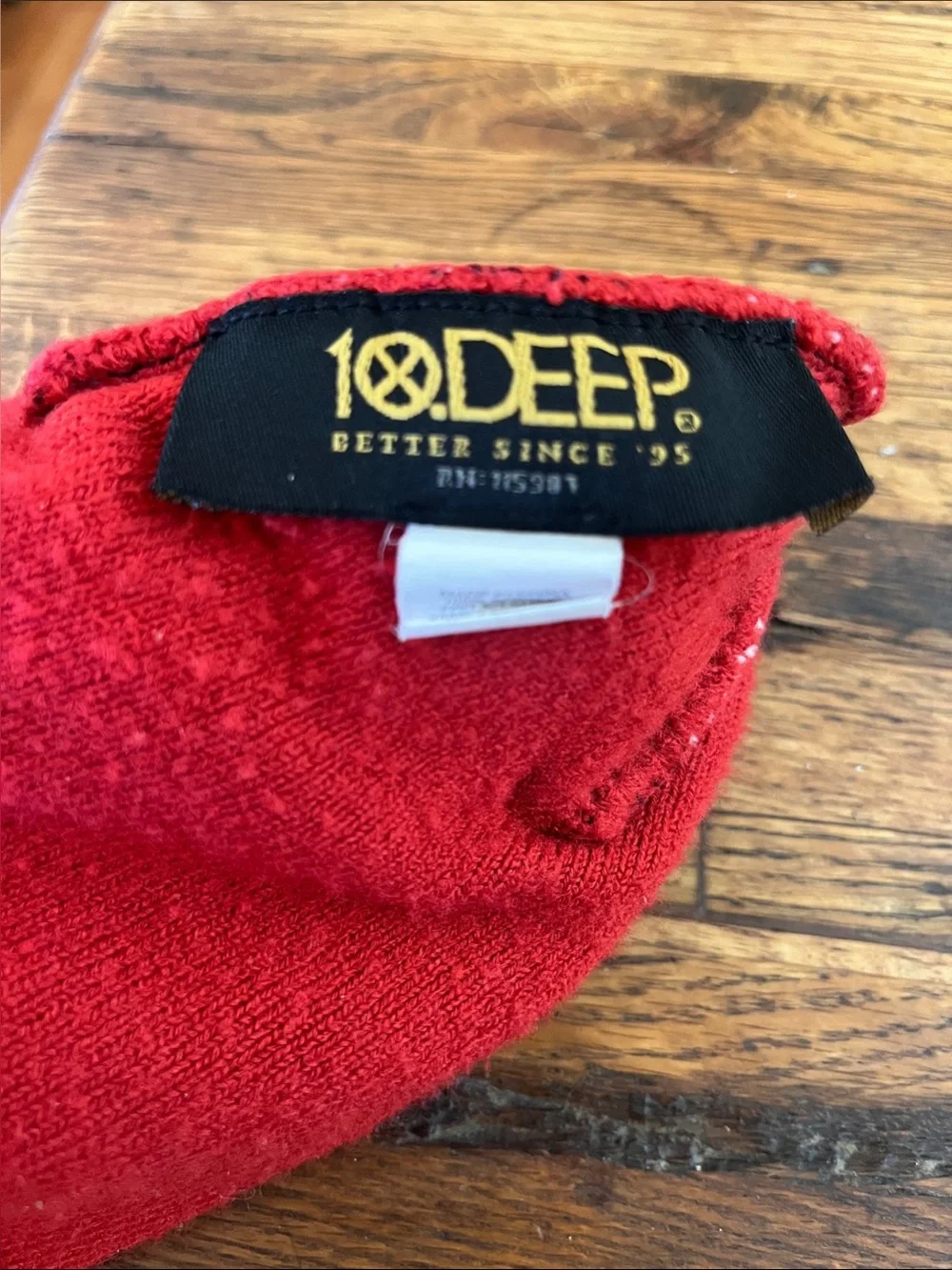 1X.DXXP Red, Black & White Knit Beanie